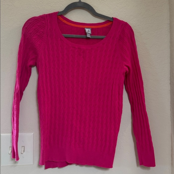 JCPenney Pink Cable Knit Sweater Size PS - Picture 1 of 4